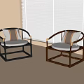 Modern Curved Back Dining Chairs With Dark Frame Light Cushion And Striped Pillow In Bright Space