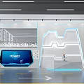 Modern Multi Level Parking Garage Interior With Yellow Columns Glass Curtain Walls And Parked Cars