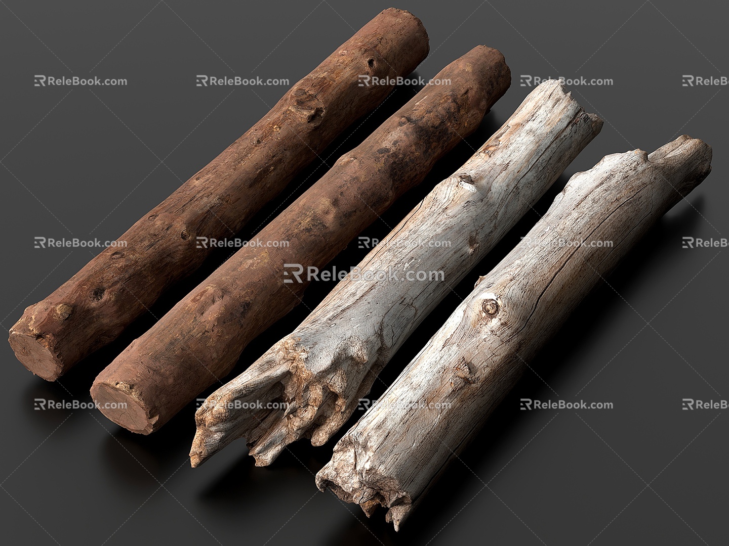 modern wood dead wood pole wood wood wood wood stick rotten wood 3d model