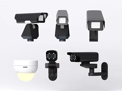 Projection Surveillance Security Cameras Various Designs For Indoor Outdoor Use 3d model