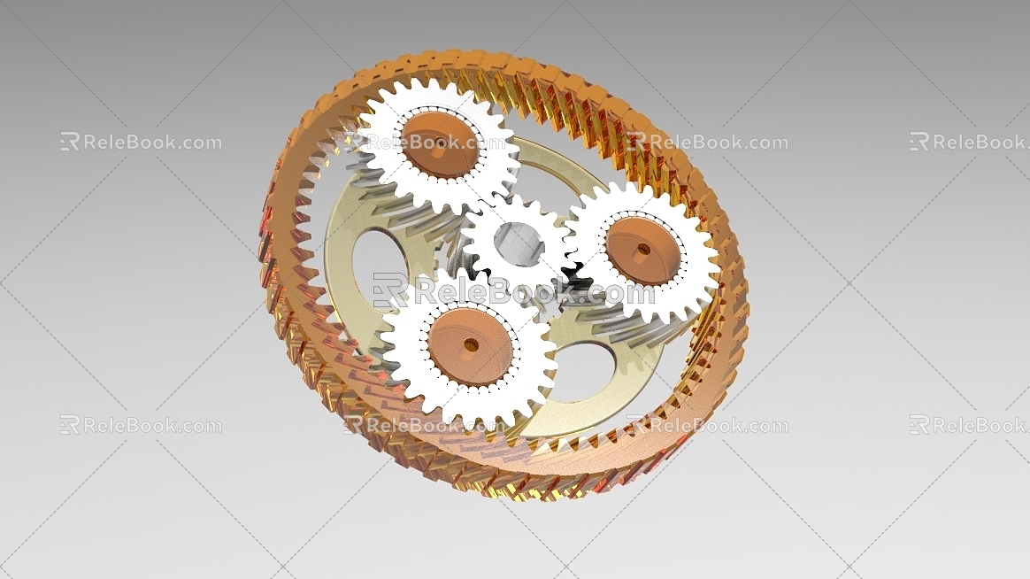 Industrial Gear Set Show Internal and External Occlusal Gear Set 920 3d model