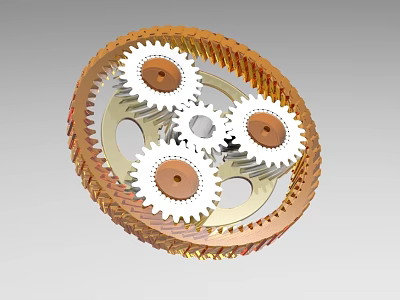 Industrial Equipment High Precision Gear Assembly with Interlocking Cogs for Mechanical Power Transmission 3d model