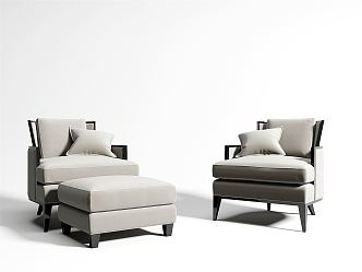 Modern Single Sofa Armchair 3d model