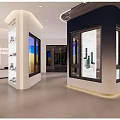 Window Door Showroom Interior With Glass Displays Seating And Modern Design