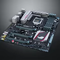 Modern Computer Motherboard Computer Motherboard High-end Motherboard 3d model