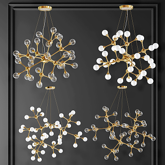 Light Luxury Chandelier 3d model