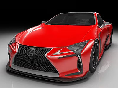 Red Lexus Sports Car Featuring Modern Sporty Exterior And Sleek Design 3d model