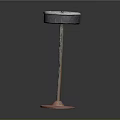 Circular Metal Floor Drain Fixture With Perforated Cover Metal Rod And Red Base