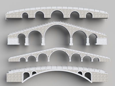 Landscape Arch Bridge Courtyard Bridge Chinese Style Stone Arch Bridge Landscape Stone Bridge Five Arch Bridge Modern Stone Bridge Stone Arch Bridge Large Arch Bridge 3d model