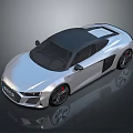 Silver Sports Car With Black Roof Aerodynamic Body And Red Brake Calipers