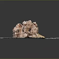 Light Brown Coral Polyps With Holes And Folds Displayed On Gray Cloth Surface