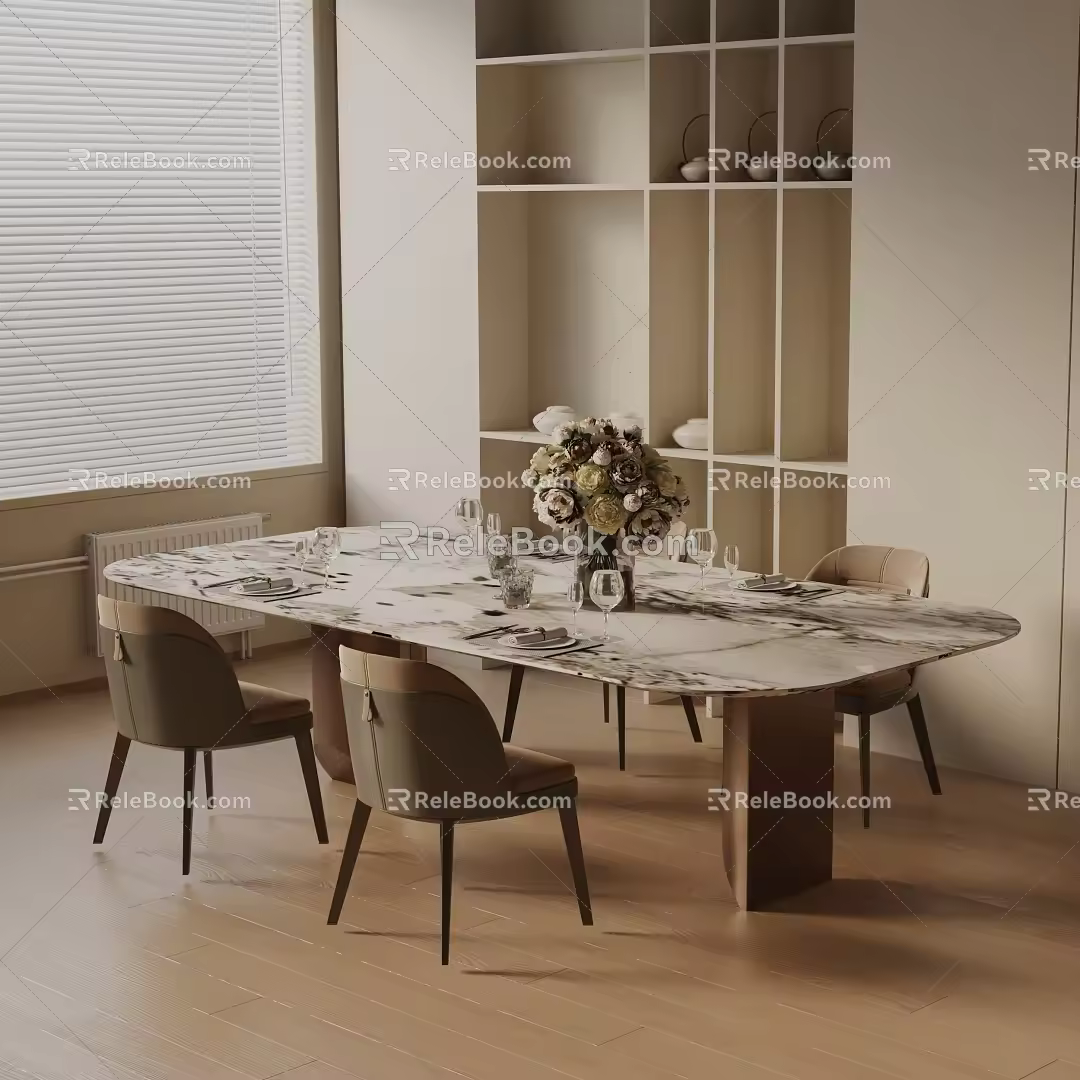 Modern table combination 3d model