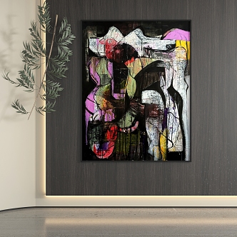 modern decorative painting 3d model