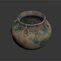 Decorative Copper Vase With Green Patina And Ring Handles For Home Decor