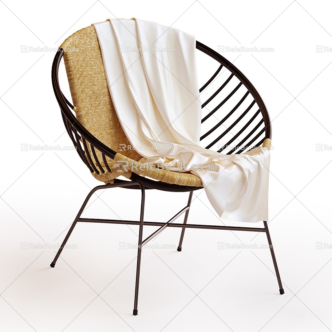 Outdoor Rattan Leisure Chair Outdoor Leisure Chair 3d model