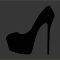 Women's Black Platform High Heels Featuring Red Heel For Stylish Fashion Outfit