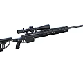 High Precision Sniper Rifle with Sniper Scope Long Barrel Tactical Design and Adjustable Stock