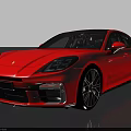 Red Sports Car With Modern Sleek Body And Black Alloy Wheels Design
