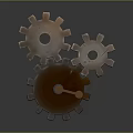 Hardware Tools Featuring Interlocking Copper Colored Gears And Metal Shaft Mechanism 3d model