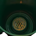 Shiny Green Cup With Handle And Decorative Patterns On The Body 3d model