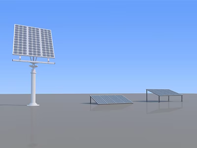 Modern solar panels 3d model