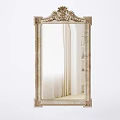 Ornate Classic Style Mirror With Decorative Top Frame For Interior Decor