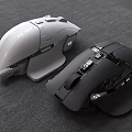Modern White And Black Computer Gaming Mice With Ergonomic Design Features 3d model