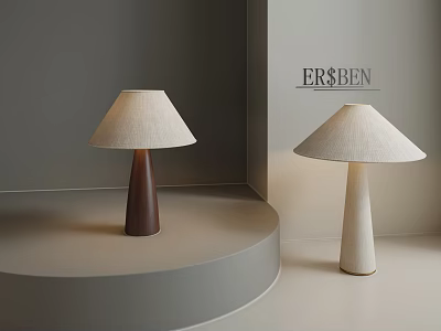 Antique Style Table Lamp Simple American Retro European Texturized New Chinese Style Bedside Lamp Bedroom Living Room Modern Lamp 3d model