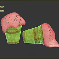 Pink Ice Cream Topped Waffle Cones With Chocolate Sprinkles On Dark Background
