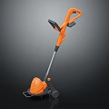 Orange Lightweight Electric Lawn Mower With Ergonomic Handle And Sharp Steel Blade