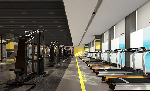 Modern Gym 3d model