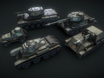 World War II Russian Tank Pack model