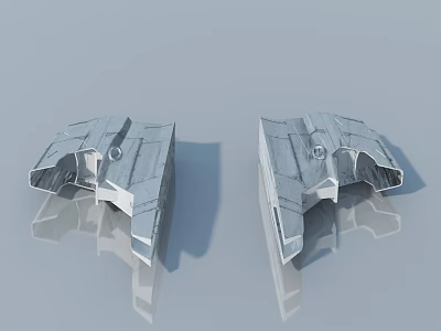 Warplanes Sci-fi Fighters Sci-fi Fighters Space Fighters Bazooka Parts Engine Weapon Pistol 3d model