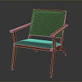 Elegant Modern Wooden Chair With Black Upholstered Seat Backrest And Armrests