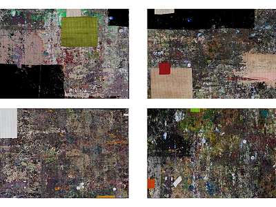 Colorful Square Rugs With Geometric Patterns And Textures For Modern Home Decor 3d model