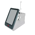 Advanced Touchscreen Analytical Device With Red Button And White Body