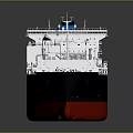 LNG Carrier Ship With White Hull Red Bottom And Deck Facilities For Gas Transport
