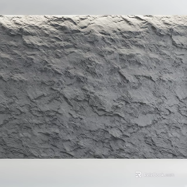 Rough Gray Textured Surface Detail Of Architectural Structural Component 3d model 
