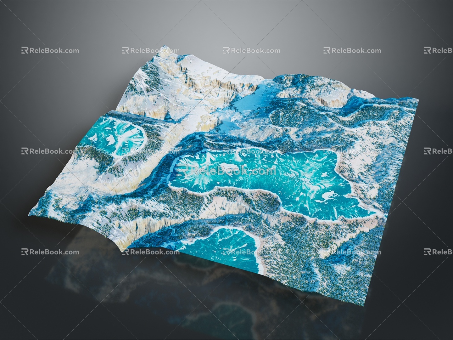 Geography, topography, mountain shape, ridge, ridge, valley, mountain range, canyon, geomorphology, mountain peak, mountain body 3d model