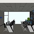 Modern Monitoring Room Monitoring and Command Room 3d model