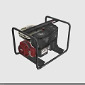 Portable Industrial Generator With Metal Frame Control Panel And Fuel Tank
