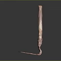 Rusty Old Fashioned Agricultural Hoe Equipment For Farming Work Use