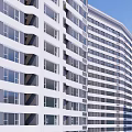 Modern High Rise Residential Buildings With Contemporary Exterior Design And Glass Facades
