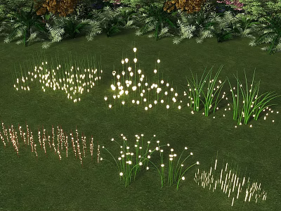 Decorative Outdoor Lights For Garden Lawn Grass And Green Plants Illumination 3d model
