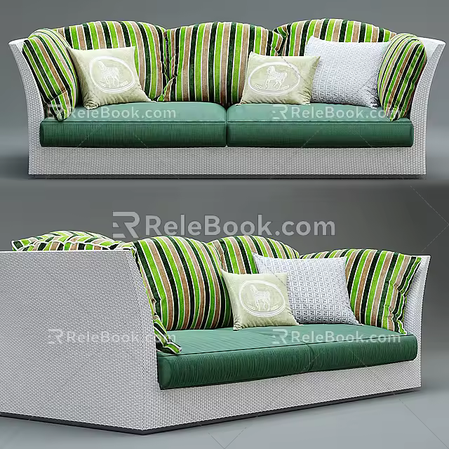 Double sofa 3d model