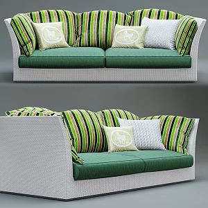 Double sofa 3d model