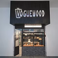 Vaglewood Milk Tea Shop Modern Storefront With Glass Door And Display Shelves