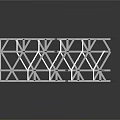 Modern Metal Staircase With Geometric Frame Structure And Multiple Steps Design