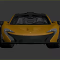 Yellow Luxury Sports Car With Sleek Modern Exterior And Black Rims