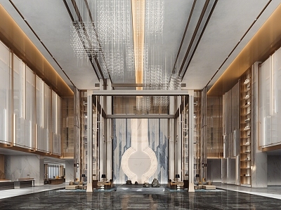 Modern Hotel Lobby model